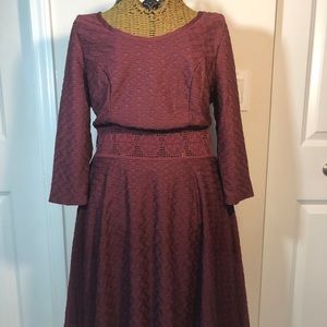 Burgundy dress
